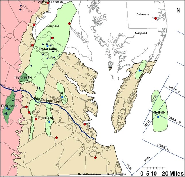 Inferred Mesozoic basins