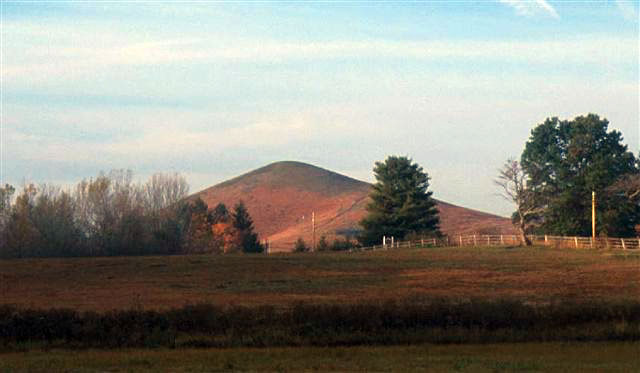 Trimble Knob near Monterey, Virginia--a balsaltic voclanic neck or plug