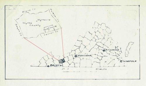 Location Map of the Austinville Mines