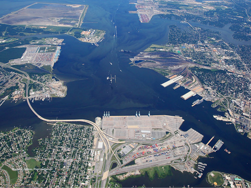 satellite shot of the coast