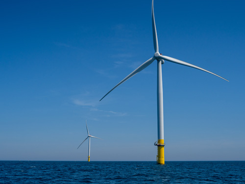 wind turbine in middle of Ocean